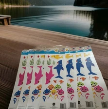 Pinkfong 9 Baby Shark Removable Wall Decal Set (LOT OF 7) Baby Nursery