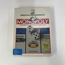 Monopoly 5.25" PC Game, 1989, IOB, Manual more IBM PC, Tandy 1000
