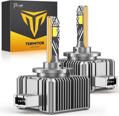 Termitor D1S Bulbs, 6000K Cool White 60000LM High Brightness, IP68 Waterproof Xe