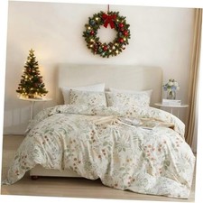 Reversible Botanical Floral Duvet King 104" x 90" A attractive Fresh Floral