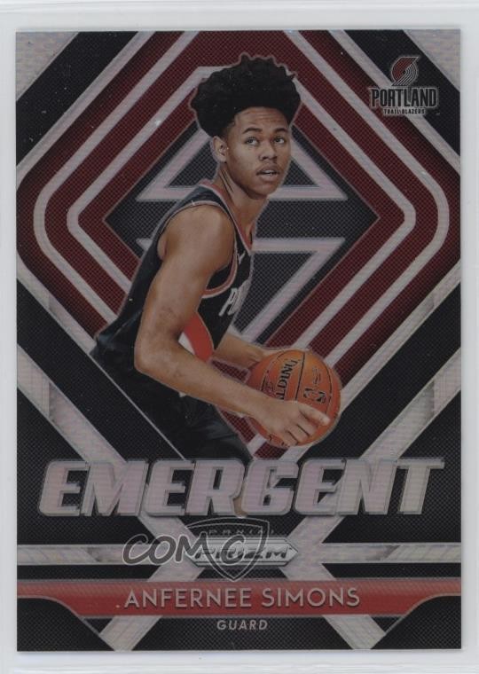2018-19 Panini Prizm Emergent Silver Prizm Anfernee Simons #24 0rz7