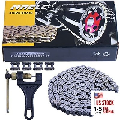  428H Motorcycle Chain+ Chain Breaker,-links Heavy Duty Drive Chain 104