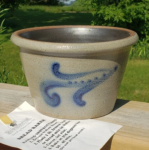 Vtg Red Wing Stoneware Salt Glaze Pottery Bread Baker Crock Bowl