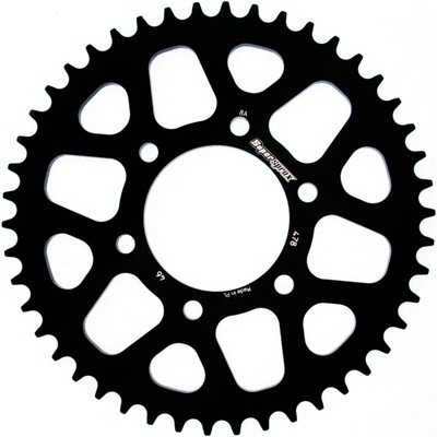 Aluminium Kettenrad Supersprox 520/46Z schwarz für Motorräder 6-Loch Sattel Kawa