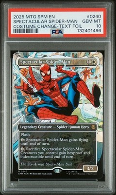 2025 MTG MARVEL'S SPIDER-MAN #0240 SPECTACULAR SPIDER-MAN PSA 10