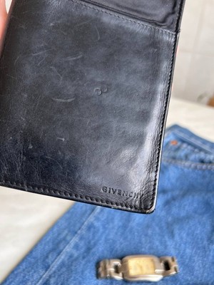 Vintage GIVENCHY Leather Bifold Wallet Black 00s | eBay