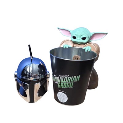 UCI The Mandalorian Popcorn Bucket Drinking Cup Bundle Star Wars Grogu The Child