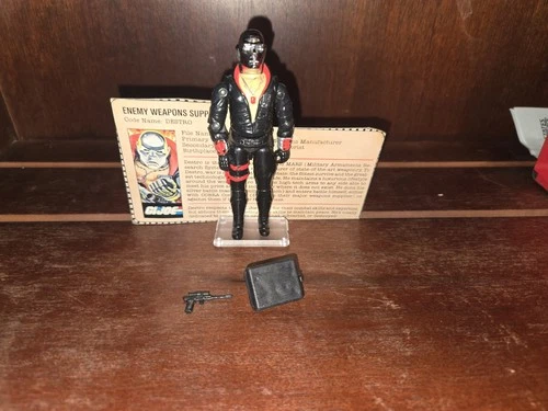 Vintage 1983 Gi Joe Destro 100% Complete With Filecard