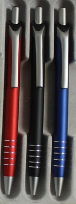 3pcs Metal/Aluminium Ballpoint Pens, Promotional Ballpoint Pens, Pen, Kulli (N26)