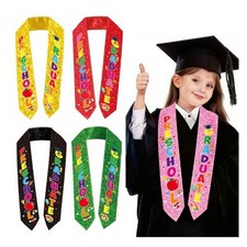 Soft Fabric Graduation Sash Decorated With Fun Patterns For Children