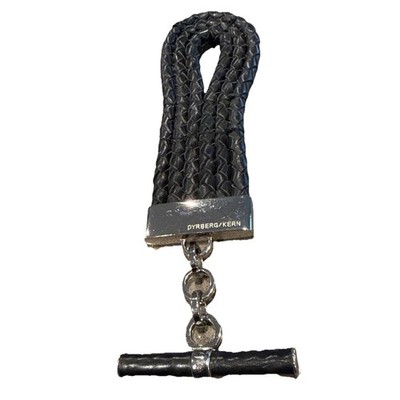 Dyrberg Kern Toggle BRACELET Black Leather Wide Cuff Black Silver UNIQUE Party
