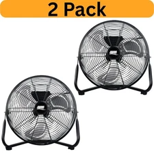 Seasons Comfort 2 Pack of 14 Inch High-Velocity Metal Fan, 360° Tilt - FHV14