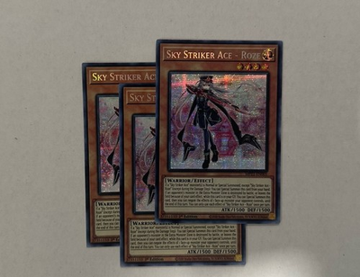#ad 3x Sky Striker Ace Roze Prismatic Secret Rare MP21 NM Yugioh $4.95