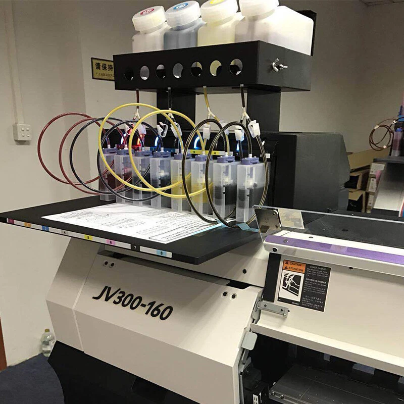 Continuous Bulk Ink System 4 Bottle 8 Cartridges for Roland FH-740 XF640 XR-640 - Image 3 of 4