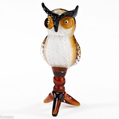 Badash Kristall Murano Stil Kunst Glas 8 '' Thront Eule #J507