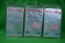 3 Ultimate Collection Top Load Card Soft Sleeves,3023,100 Per Pk,For 2.5 x 4.75