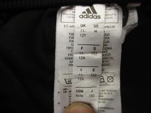 ADIDAS CLIMALITE Size M (11-12 YRS) Kids Black Stretch Waist Athletic Shorts 567 - Picture 4 of 7