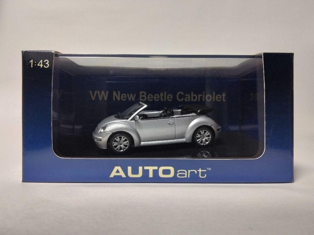 【美品】Volkswagen The Beetle Cabriolet 1/43 AUTO-59751] AUTOART 1/43 VW New Beetle Cabriolet - Alaska