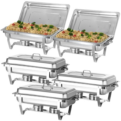 5 Pack 8QT Chafing Dish Buffet Set for Parties Buffets Food Warmer for Party
