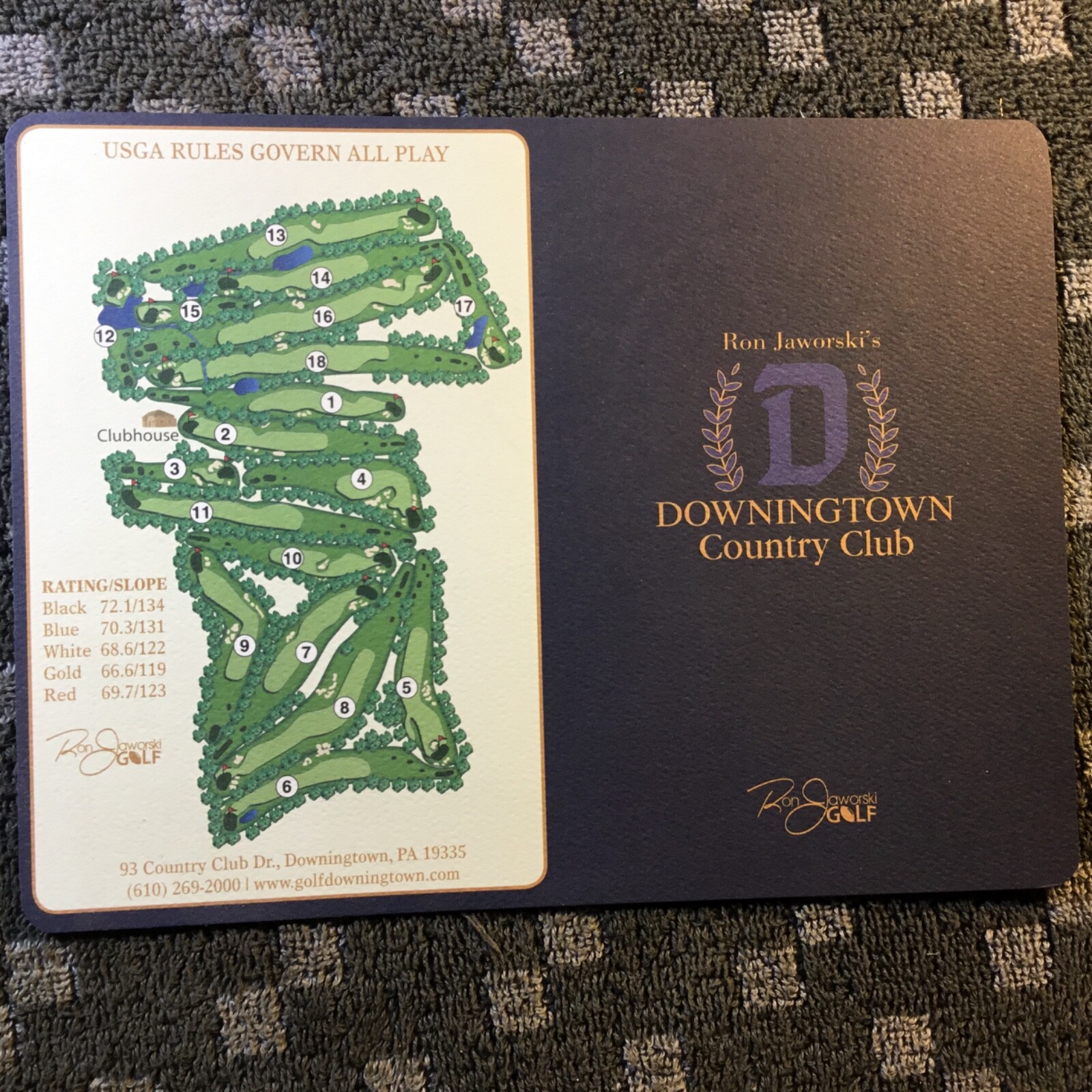 Downingtown Country Club Golf Scorecard. Downingtown, Pa eBay