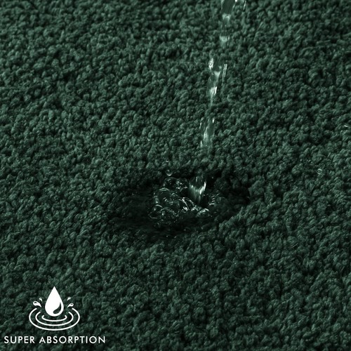 Dark Green Absorbent Bath Rugs Soft Bathroom Mats Non-Slip and Quick-Drying f... - Picture 3 of 7