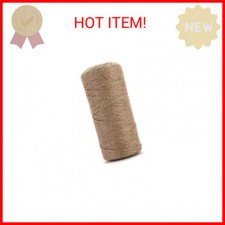 Jute Twine String Hemp Rope - 328 Feet 2mm 3ply Natural Burlap Cord Rolls