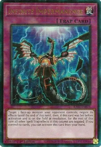 Yugioh Infinite Impermanence RC04-JP076 Ultimate Rare 25th