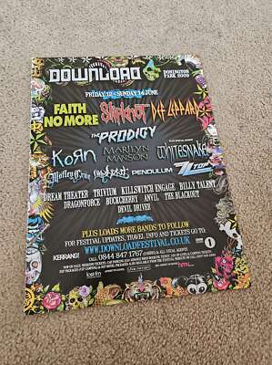 FPOT397 MAGAZIN WERBUNG 12X9'' DOWNLOAD 2009: THE PRODIGY, MOTLEY CRUE, KORN