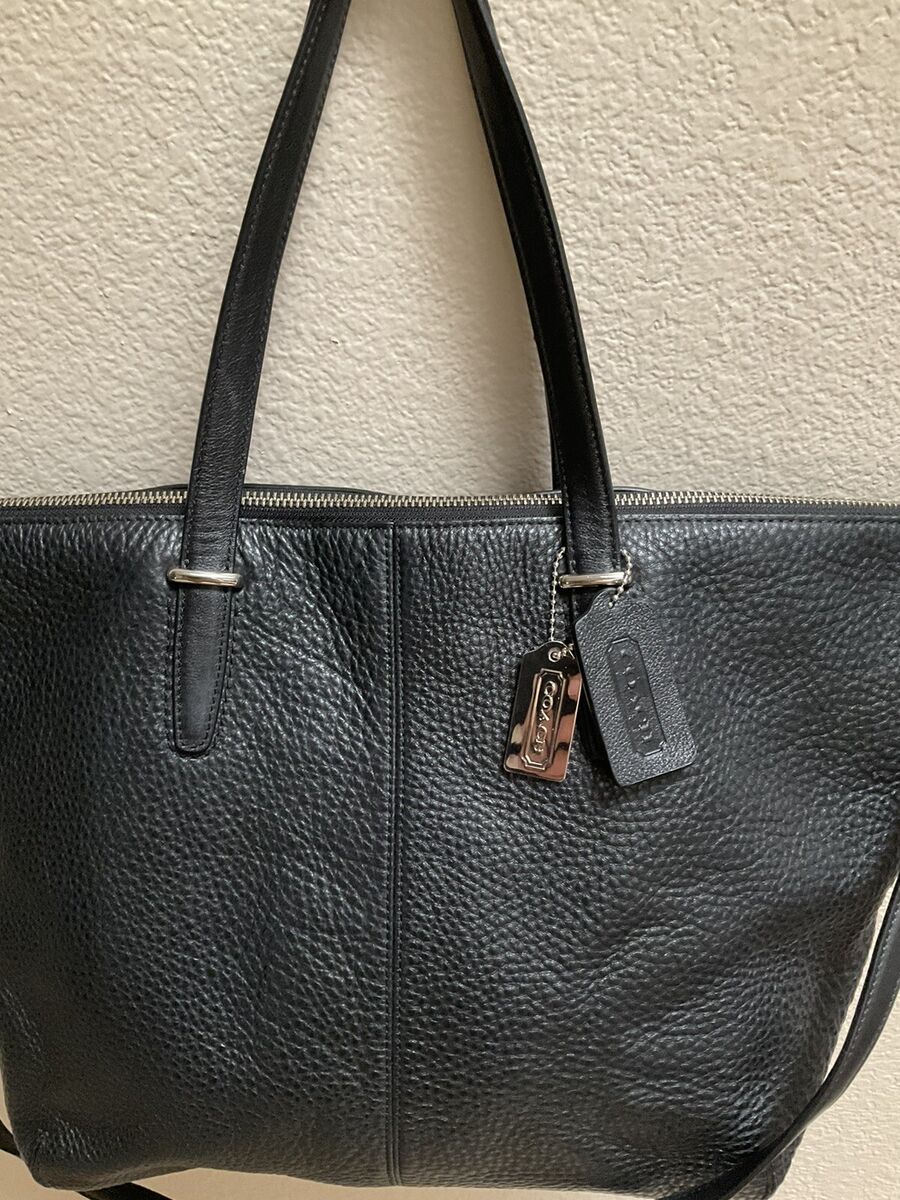 COACH Bleecker Black Leather Shopper Tote 27930 Large | eBay COACH Bleecker Black Leather Shopper Tote 27930 Large | eBay