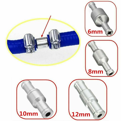 2X 6/8/10/12mm One Way Non Return Check Valve Air Fuel Petrol Diesel Oil Vacuum - Imagen 2 de 16