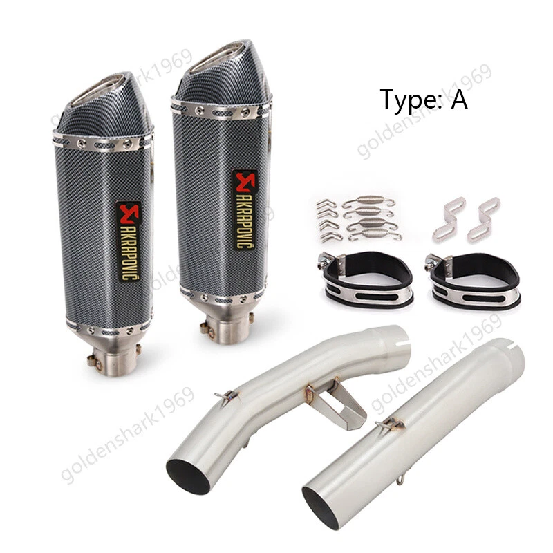 Silenciadores silenciadores esquerda direita tubo de escape médio 370 mm para Yamaha FJR1300 2001-2024 - Imagem 4 de 4