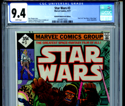 アメコミ Star Wars ♯3 ♯4 2冊セット Star Wars #3 CGC 9.4 1977 Reprint Multi-pack Marvel Amricons