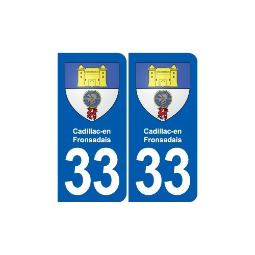 Autocollant Blason Cadillac - Sticker Adhésif Décoratif Pour Voiture, Casier, Vitre