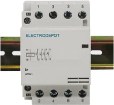 Modular 40A Silent Contactor NO  4 Pole 120V Coil 30A, 40Amp, 50A FREE DIN Rail