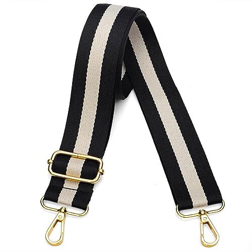 Purse Strap Replacement Crossbody Purse Strap for A: Black & Milk White 2inch