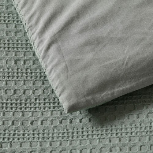 Bianca Kahlani Sage Waffle Quilt Cover Set or Accessories - Picture 5 of 8