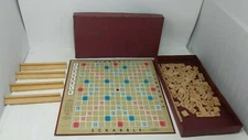 1948-1953 Scrabble Crossword Board Game 100% Complete Selchow & Richter Wood VTG