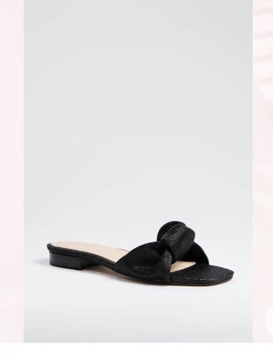 Black Raffia Brit Tuckernuck Shoes, Women Sandals, Size 8.5