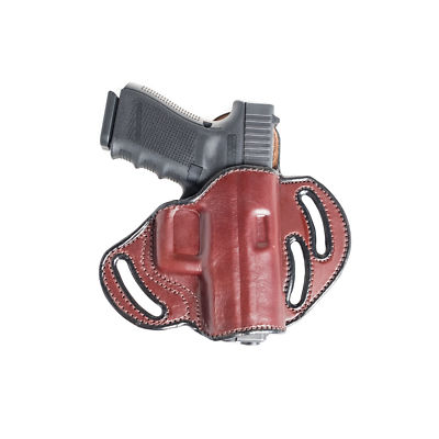 OPEN TOP BELT LEATHER HOLSTER FITS TAURUS PT99. OWB HOLSTER W/ 3 SLOT.