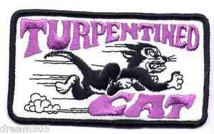 New Vintage Embroidered  Arctic Cat  "Turpentined Cat"  Snowmobile Patch   NOS