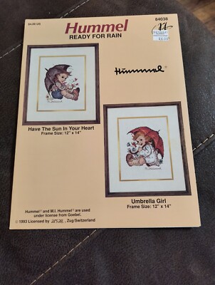 Cross Stitch Hummel Ready For Rain Have The Sun In Your Heart Umbrella Girl