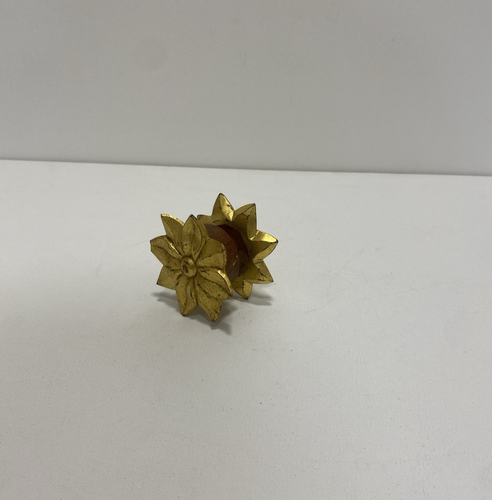 Par de tiradores de manija de puerta de roble tallado a mano dorado Gio Ponti Guglielmo Ulrich años 50 - Imagen 6 de 15