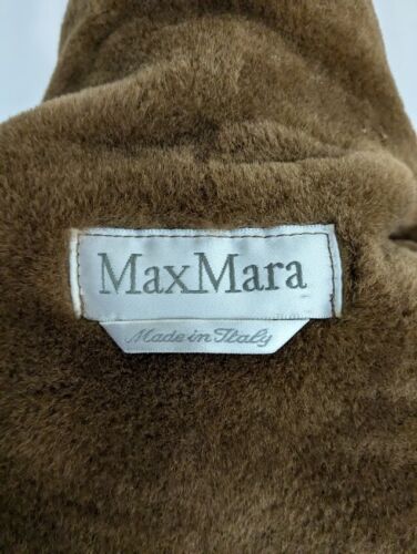 MAZMARA Italy Brown shearling short jacket open front, 4, New $2499 - Picture 2 of 9