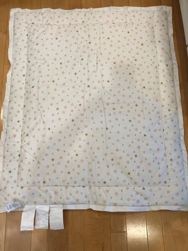 New The Peanut Shell Pink White Stars Kids Baby Quilt Blanket - 第 3/3 張圖片