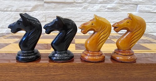 Rare Soviet Chess Set 1950s Mordovian Wooden Vintage Chess Antique Old USSR - Picture 17 of 21