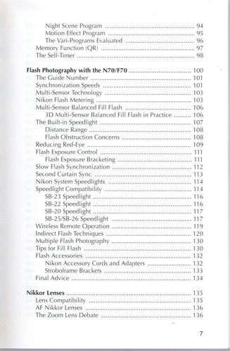 Nikon N70/F70 35mm film camera owner's guide (176pages, 1999) - Picture 5 of 7