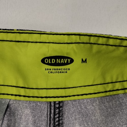 Old Navy Gray Yellow Plaid Swim Board Shorts Mens Size Medium - Picture 5 of 6
