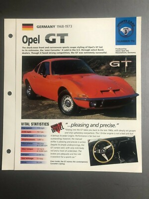1968 - 1973 Opel GT Coupe 