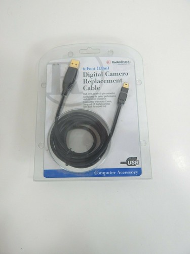 Radio Shack 26-176 6 Foot USB Digital Camera Replacement Cable New In Package - Picture 2 of 4