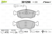 Valeo 301298 Bremsbelagsatz, Scheibenbremse FüR Fiat